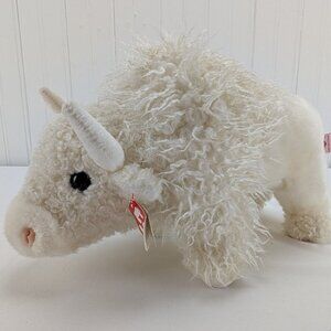 Vintage Ty Beanie Buddy Roam White Buffalo Plush 11" Stuffed Animal 2000 Tag